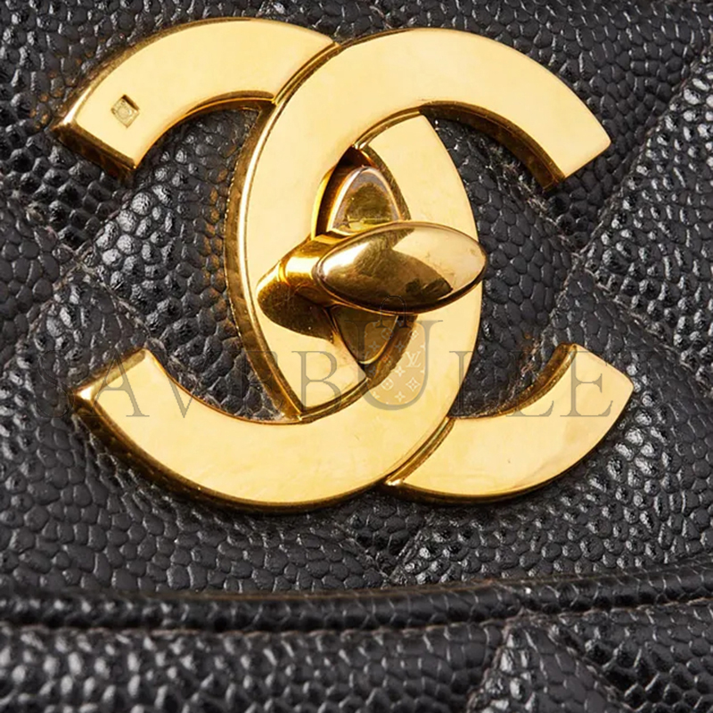 Ch**el small matelasse chain shoulder bag caviar quilted 633595 (28*23*9cm)